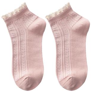 花边袜子女款春夏季薄款2026新款女士芭蕾风蕾丝纯棉透气短袜可爱