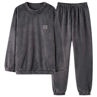 【浪莎】珊瑚绒睡衣男秋冬季