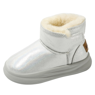 百丽童鞋儿童雪地靴女童冬季加绒宝宝棉鞋2026新款短靴小童大棉鞋