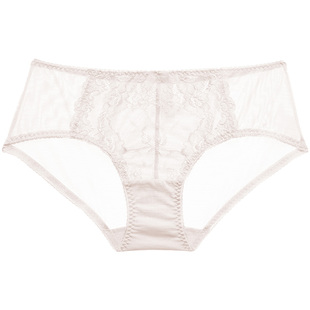 【倾城之恋小裤】遐蕾丝红色内裤女纯棉裆中腰性感速干大码平角裤