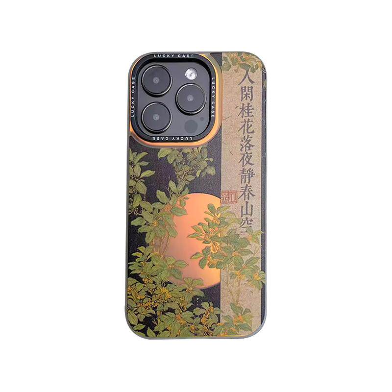 国风桂花丨言西原创镭射适用于苹果手机壳华为中国风新中式phone15promax小众14禅意13高级感17pro古风16