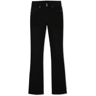 不掉色高个子加长版微喇四面弹力