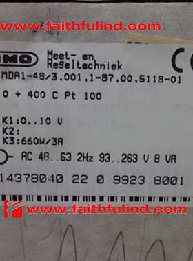 议价Jumo MDA1-48 久茂全新温度控制器 14378040