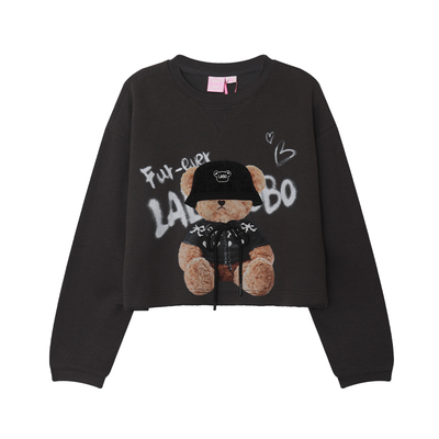 套装带帽立体小熊卫衣套头