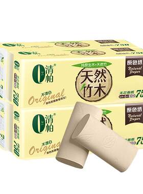 清帕卷纸本色竹木系列无芯4层