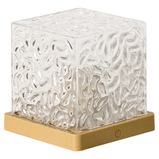 新款旋转水波纹小夜灯创意床头火焰氛围灯浪漫情调卧室星空投影灯