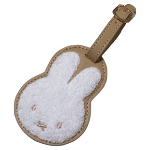 日系可爱米飞兔小熊pu刺绣行李牌旅行箱登机托运防丢挂牌背包挂件