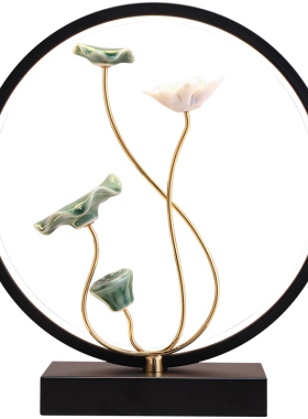 昶晟陶瓷荷花富贵招财新中式客厅