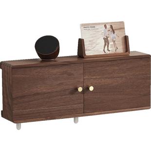 实木路由器收纳盒高颜值壁挂式客厅wifi电视机顶盒插座遮挡装饰盒