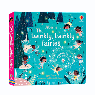 Usborne 仙女发光书 英文原版绘本 The Twinkly Twinkly Fairies 唯美插画发光装置 精装纸板书 睡前读物礼物礼品书 触摸洞洞书