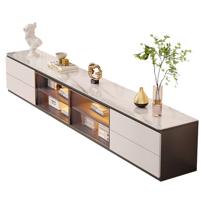 实木电视柜茶几组合轻奢高级感