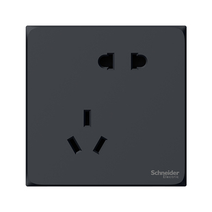 施耐德开关电源插座皓呈面板空调暗装86型家用官网黑色五孔带USB