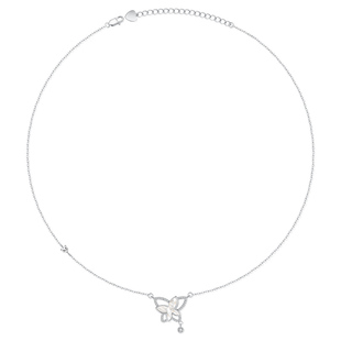 VIGG流光蝶项链女2026年新款轻奢小众设计感锁骨链白贝母吊坠饰品