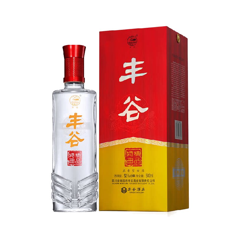 丰谷精品特曲酒 52度500ml 浓香型白酒 纯粮四川名酒 节日送礼