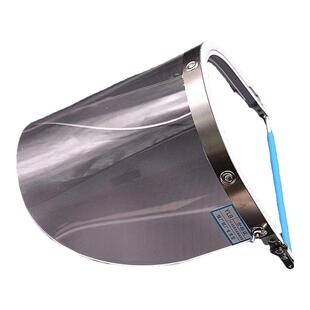 配帽式透明防护面罩铝合金架面屏炉前工隔热面具耐高温1000度热卖