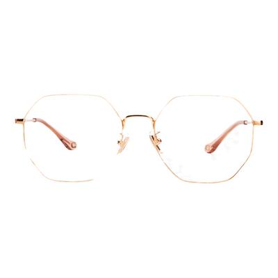 蔻驰精致百搭多边形金属近视镜架