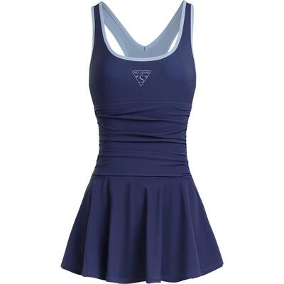 skyhand连体女款裙式泳衣泡温泉