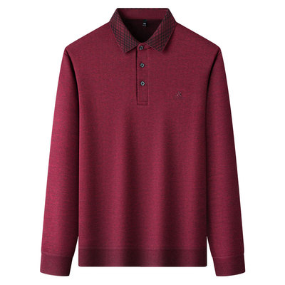 罗蒙冬季新款加厚一体绒男POLO衫