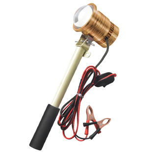 激光炮头灯超亮远射手持式强光歼灭炮12V超氙气夜钓鱼灯黄蓝白光