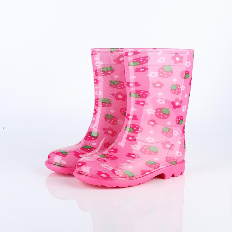 儿童雨鞋男学生雨靴女中童水鞋宝宝防滑加绒高筒时尚大童防水胶鞋