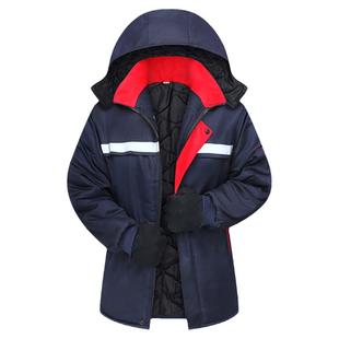 冬季棉服男加厚防寒保暖反光条夹克棉衣户外劳保冷库工地电焊棉袄