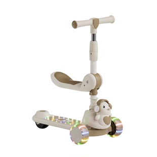 361度儿童滑板车到6岁小孩宝宝二合一可坐可骑新款滑行车折叠可推