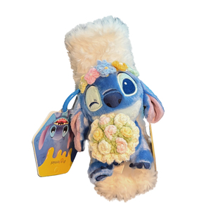 汽车安全带护肩套正版卡通史迪仔车内可爱保险带装饰史迪奇毛绒款