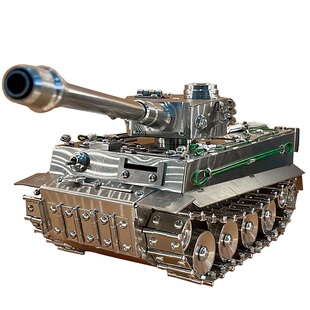 不锈钢虎式遥控坦克金属电动坦克军事模型摇控车可充电小孩礼物