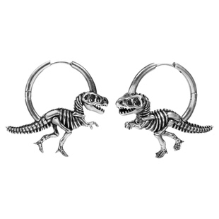 punkyouth朋克恐龙主题耳环925银防过敏暗黑亚文化个性潮搭