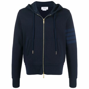 THOM BROWNE 男士经典四条纹拉链连帽衫卫衣