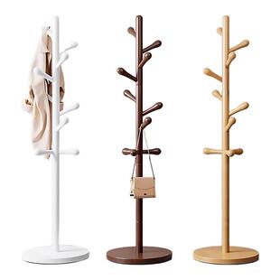 实木衣帽架落地挂衣架客厅办公室房间床头宿舍家用立式挂衣服架子
