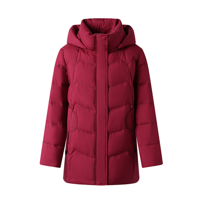 鸭鸭羽绒服女加厚白鸭绒妈妈装