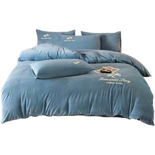 冬季加厚牛奶绒被套单件2025新款加绒1.5米珊瑚绒单独被罩200x230