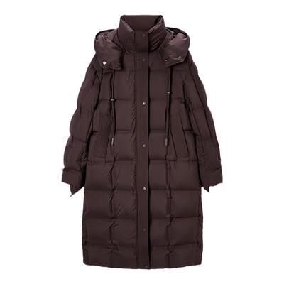 TKYSHOP立领连帽长款鹅绒服