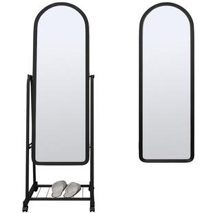 全身落地镜简约现代试衣镜宿舍简易立体镜子移动化妆镜穿衣镜家用