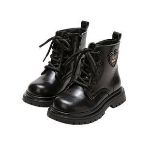 富罗迷儿童靴子女童马丁靴2025新款冬季洋气女孩雪地保暖加厚棉靴