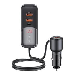 优胜仕车载充电器一拖三超级快充适用苹果15华为汽车点烟器一拖三