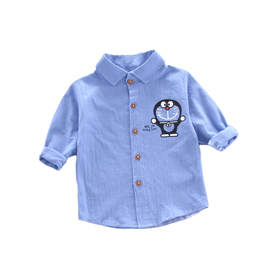 薄款卡通风外套纯棉韩版儿童衬衣