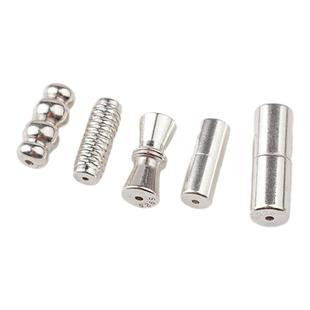 S925纯银珍珠项链diy配件项链扣扣头珍珠扣螺丝扣银饰配件连接扣