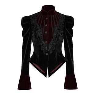 *小破亚文化 PUNK RAVE朋克状态女装 暗黑复古哥特剪刀尾礼服外套