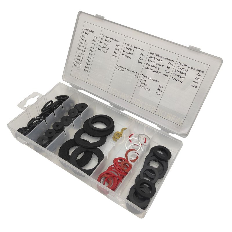 125PC水暖垫片组套 耐高温胶圈 O型圈密封圈胶垫圈