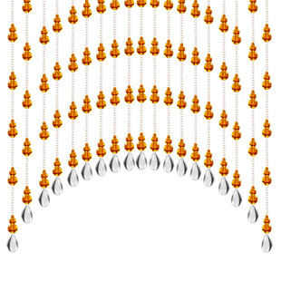 葫芦水晶珠帘玄关隔断帘卫生间风水帘客厅卧室门帘半帘装饰挂帘子