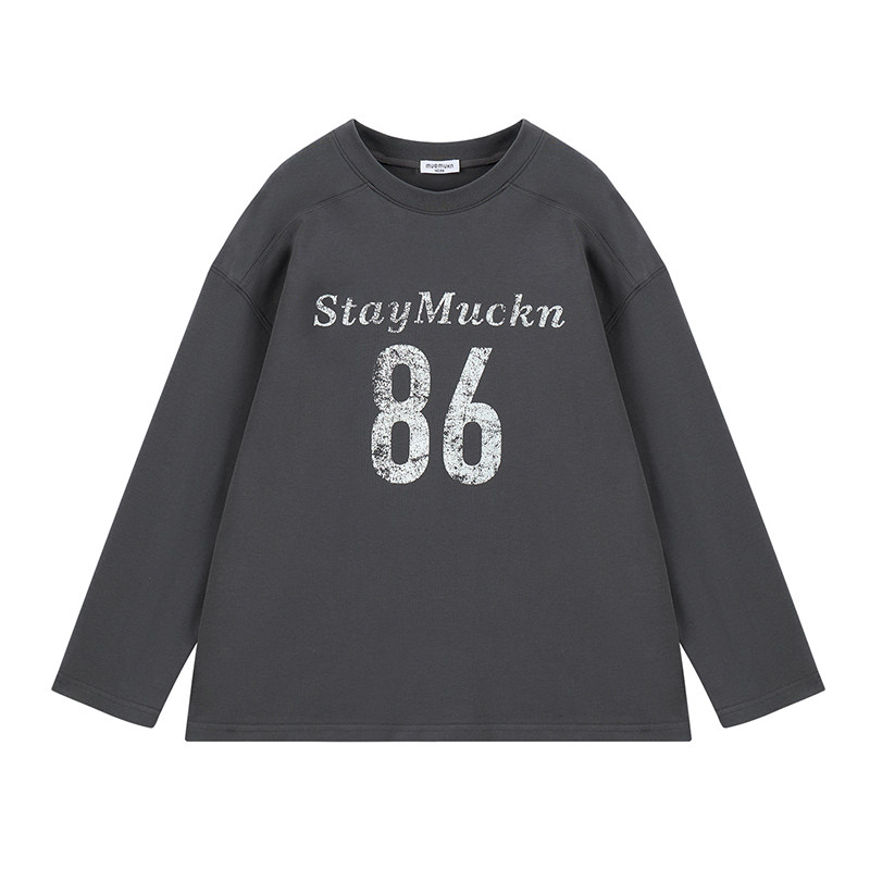MUCMUKN【86号车手】7A抑菌棉赛车风潮酷做旧印花T恤男童26秋新