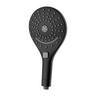 花洒喷头大面板黑色大瀑布三档15cm莲蓬头大水量水龙头手持单头