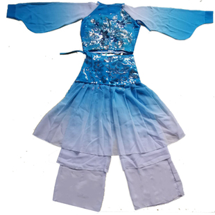 桃李杯罗敷行舞蹈服装独舞花篮头饰儿童古典舞蹈演出服女飘逸艺考