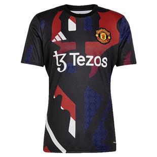 天朗足球阿迪达斯24/25阿森纳拜仁曼联赛前训练短袖足球服JE6776