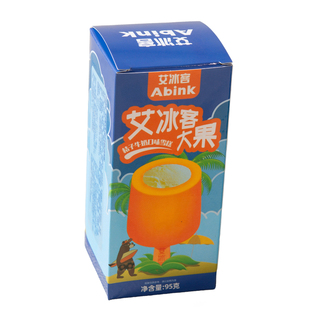 1支-桔子牛奶味艾冰客大果奶昔雪糕大冰桶白桃菠萝冰淇淋冰棒水果