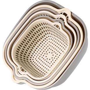 双层洗菜盆沥水篮水果盘家用客厅厨房新款洗水果篮子淘菜篓子YDK