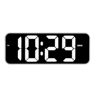 rgb电子钟数字时钟表闹钟夜光床头简约桌面台式摆件镜面led常亮