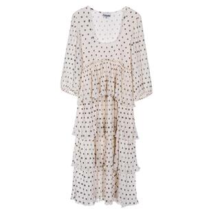 GANNI秋冬女士印花连衣裙银泰百货精品 301574